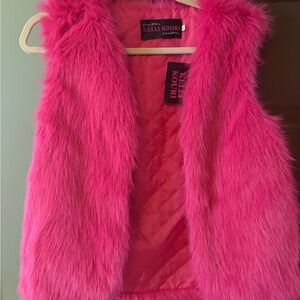 Kelli Kouri Hot Pink Faux Fur Vest